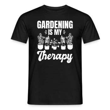 Le jardinage est ma thérapie - Funny Gardening Landscap - T-shirt homme - noir - Devant - AI Model Male 178 light (178cm)