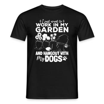 Je veux juste travailler dans mon jardin et passer du temps avec - T-shirt homme - noir - Devant - AI Model Male 178 light (178cm)