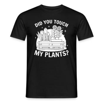 Gardening Hobby Gardener - Did you touch my plants - Men's T-Shirt - black - Front - AI Model Male 178 light (178cm)