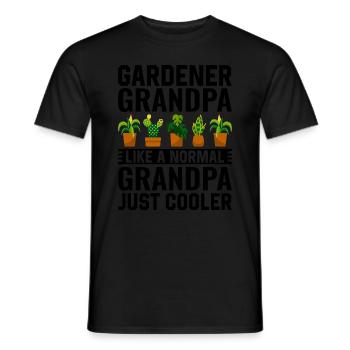 Jardinier Papi comme un Papi normal juste plus frais - T-shirt homme - noir - Devant - AI Model Male 178 light (178cm)
