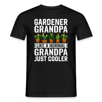 Jardinier Papi comme un Papi normal juste plus frais - T-shirt homme - noir - Devant - AI Model Male 178 light (178cm)