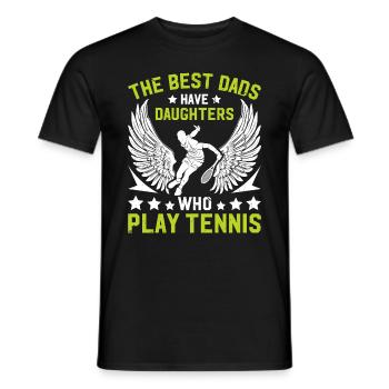 Tennis Daddy - Les meilleurs papas ont des filles qui pl - T-shirt homme - noir - Devant - AI Model Male 178 light (178cm)