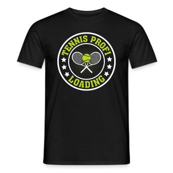 Tennis profi loading - Tennis Profi Joueur de tennis - T-shirt homme - noir - Devant - AI Model Male 178 light (178cm)