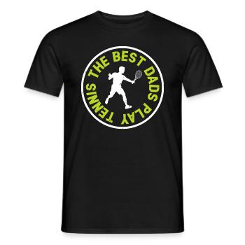 The best dads play Tennis - Tennis Player Daddy Te - Männer T-Shirt - Schwarz - Vorne - AI Model Male 178 light (178cm)