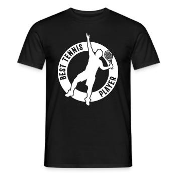 Meilleur joueur de tennis - Tennis Sport Joueur de tennis - T-shirt homme - noir - Devant - AI Model Male 178 light (178cm)