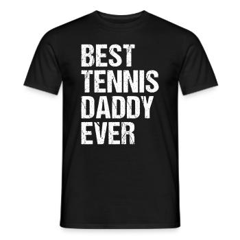 Best Tennis Daddy Ever - Tennis Daddy - Männer T-Shirt - Schwarz - Vorne - AI Model Male 178 light (178cm)