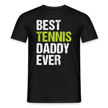 Best Tennis Daddy Ever - Tennis Daddy Tennis Playe - Männer T-Shirt - Schwarz - Vorne - AI Model Male 178 light (178cm)