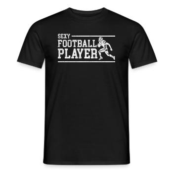 Sexy Football Player - Männer T-Shirt - Schwarz - Vorne - AI Model Male 178 light (178cm)