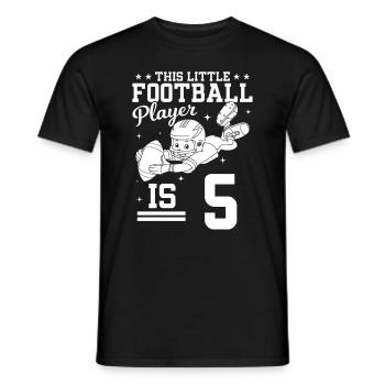 5ème Anniversaire Footballeur - 5 ans Footbal - T-shirt homme - noir - Devant - AI Model Male 178 light (178cm)