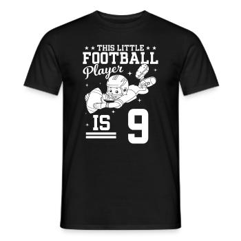 9th Birthday Football player - 9 Years Old Footbal - Männer T-Shirt - Schwarz - Vorne - AI Model Male 178 light (178cm)