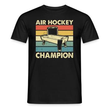 Air Hockey Champion - Air Hockey Player Air Hockey - Men's T-Shirt - black - Front - AI Model Male 178 light (178cm)
