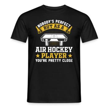 Air Hockey player Funny Air Hockey player - Männer T-Shirt - Schwarz - Vorne - AI Model Male 178 light (178cm)