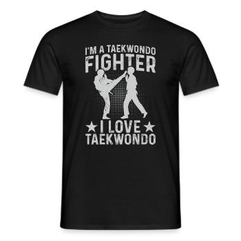 Je suis un combattant de taekwondo - T-shirt homme - noir - Devant - AI Model Male 178 light (178cm)