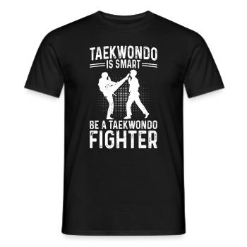 Combattre le Taekwondo est intelligent Soyez un combattant de Taekwondo - T-shirt homme - noir - Devant - AI Model Male 178 light (178cm)
