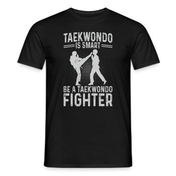 Le taekwondo est intelligent Soyez un combattant de taekwondo - T-shirt homme - noir - Devant - AI Model Male 178 light (178cm)