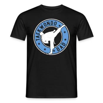 Taekwondo Dad Taekwondo Fighter Taekwondo Dad - Men's T-Shirt - black - Front - AI Model Male 178 light (178cm)