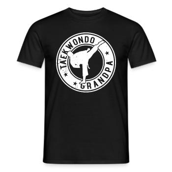 Taekwondo Grandpa Taekwondo Fighter Taekwondo Gran - Men's T-Shirt - black - Front - AI Model Male 178 light (178cm)