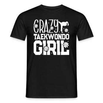 Crazy Taekwondo Girl Taekwondo Fighter - Men's T-Shirt - black - Front - AI Model Male 178 light (178cm)