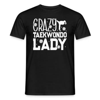 Crazy Taekwondo Lady Taekwondo Fighter - Men's T-Shirt - black - Front - AI Model Male 178 light (178cm)