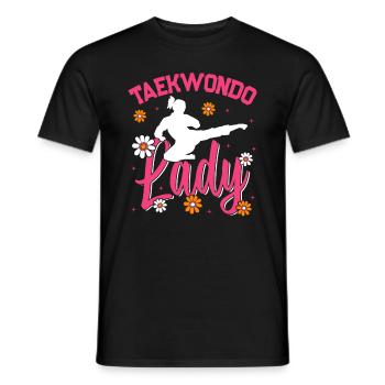 Taekwondo Lady Taekwondo Martial Arts - Men's T-Shirt - black - Front - AI Model Male 178 light (178cm)