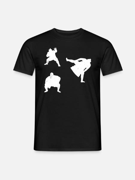 Sumo Silhouettes Sumo Lutte Sumo Fighter - T-shirt homme - noir