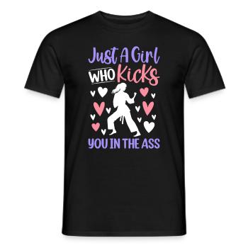 Juste une fille qui vous botte le cul - Judo Girl J - T-shirt homme - noir - Devant - AI Model Male 178 light (178cm)