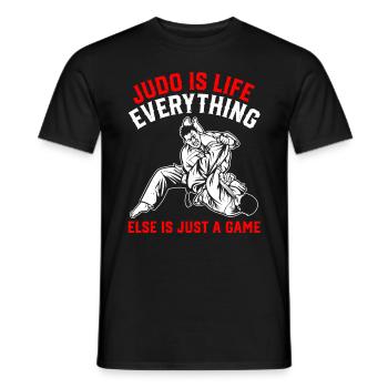 Judo is life, everything else is just a game - Judo - Men's T-Shirt - black - Front - AI Model Male 178 light (178cm)