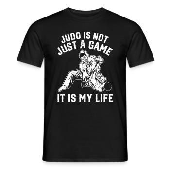 Judo is not just a game it is my life - Judo Fight - Men's T-Shirt - black - Front - AI Model Male 178 light (178cm)