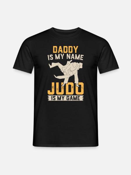 Papa est mon nom Le judo est mon jeu - Judo Papa Judo - T-shirt homme - noir