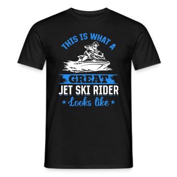 Voici à quoi ressemble un grand pilote de jet ski - Fu - T-shirt homme - noir - Devant - AI Model Male 178 light (178cm)