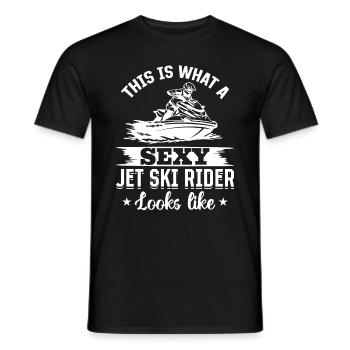This is what a sexy jet ski rider looks like - Jet - Men's T-Shirt - black - Front - AI Model Male 178 light (178cm)