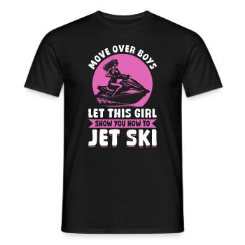 Déplacez-vous les garçons, laissez cette fille vous montrer comment faire du jetsk - T-shirt homme - noir - Devant - AI Model Male 178 light (178cm)