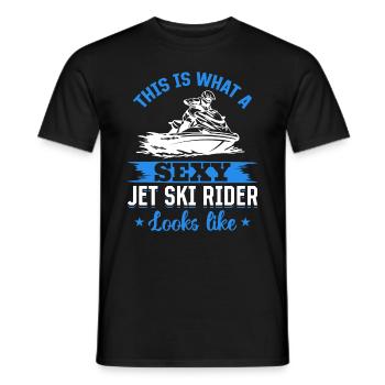 Voici à quoi ressemble un pilote de jet ski sexy - Fun - T-shirt homme - noir - Devant - AI Model Male 178 light (178cm)