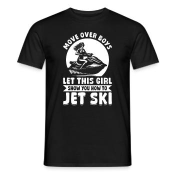 Déplacez-vous les garçons, laissez cette fille vous montrer comment faire du jetsk - T-shirt homme - noir - Devant - AI Model Male 178 light (178cm)