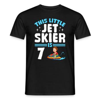 Kids Jetski Rider - This little jet skier is 7 Yea - Männer T-Shirt - Schwarz - Vorne - AI Model Male 178 light (178cm)