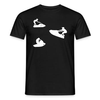 Jet Ski Silhouette Jet Skiing Jet Ski Driver - T-shirt homme - noir - Devant - AI Model Male 178 light (178cm)