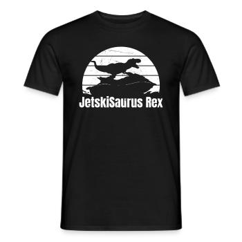 Jet Ski Saurus Rex Jet Ski Dinosaure Jet Ski Dino - T-shirt homme - noir - Devant - AI Model Male 178 light (178cm)