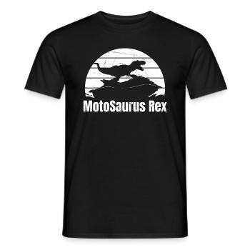 Jet Ski MotoSaurus Rex - Drôle de Jet Ski Dinosaure - T-shirt homme - noir - Devant - AI Model Male 178 light (178cm)