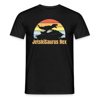 Jet Ski Saurus Rex Jet Ski Dinosaure Drôle Jet Ski Din - T-shirt homme - noir - Devant - AI Model Male 178 light (178cm)