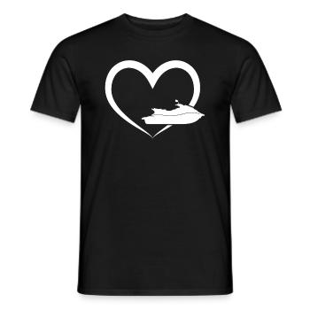 Jet Ski Coeur Jet Ski Lover Jet Ski - T-shirt homme - noir - Devant - AI Model Male 178 light (178cm)
