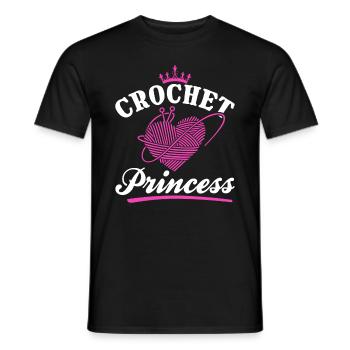 Crochet Girl Crocheting Crocheter - Crochet Prince - Männer T-Shirt - Schwarz - Vorne - AI Model Male 178 light (178cm)