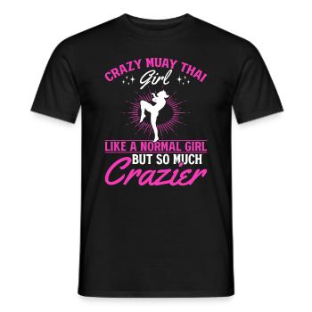 Folle Muay Thai fille Boxe thaïlandaise Muay Thai Girl - T-shirt homme - noir - Devant - AI Model Male 178 light (178cm)