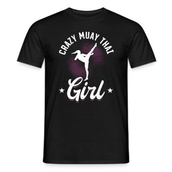 Folle fille de Muay Thai - T-shirt homme - noir - Devant - AI Model Male 178 light (178cm)
