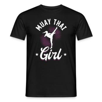 Muay Thai Girl Muay Thai fighting Girl - Men's T-Shirt - black - Front - AI Model Male 178 light (178cm)