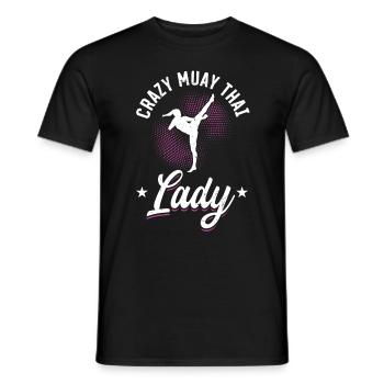 Folle Muay Thai Lady - T-shirt homme - noir - Devant - AI Model Male 178 light (178cm)