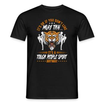 Muay Thai Martial Arts - Funny Muay Thai Fighting - Men's T-Shirt - black - Front - AI Model Male 178 light (178cm)