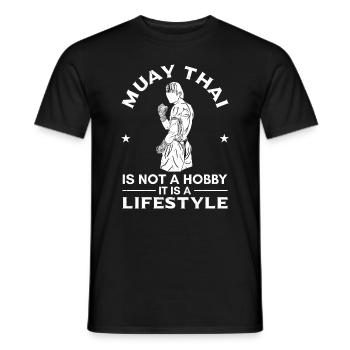 Le Muay Thai n’est pas un hobby, c’est un mode de vie - Muay - T-shirt homme - noir - Devant - AI Model Male 178 light (178cm)
