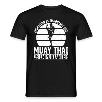 Combattant de Muay Thai pour enfants - T-shirt homme - noir - Devant - AI Model Male 178 light (178cm)