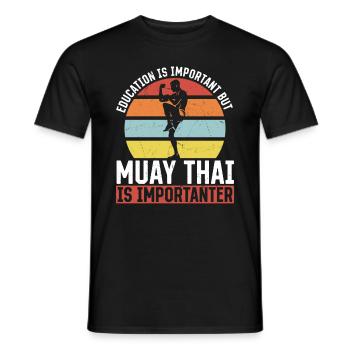 Muay Thai Fighter Kids Muay Thai Fighters - Männer T-Shirt - Schwarz - Vorne - AI Model Male 178 light (178cm)