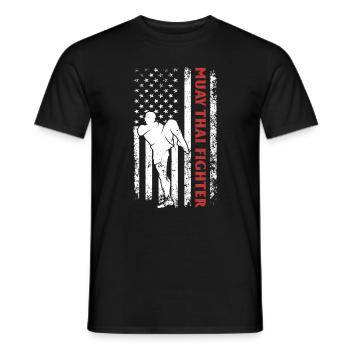 Muay Thai Fighting Muay Thai Fighter Muay Thai US - Men's T-Shirt - black - Front - AI Model Male 178 light (178cm)